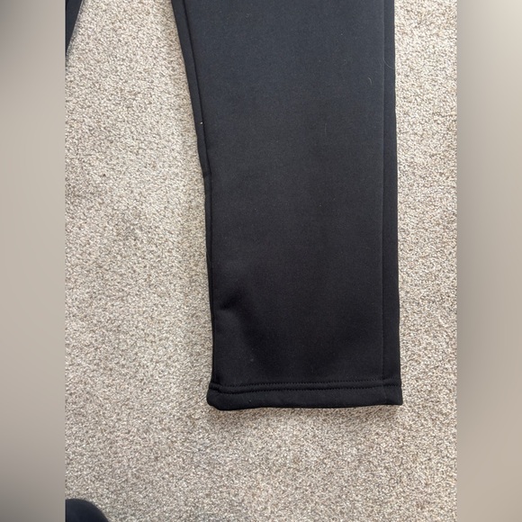 Alo Cotton Drawstring Black Sweatpants Black Logo Straight Leg loungewear - Picture 4 of 10